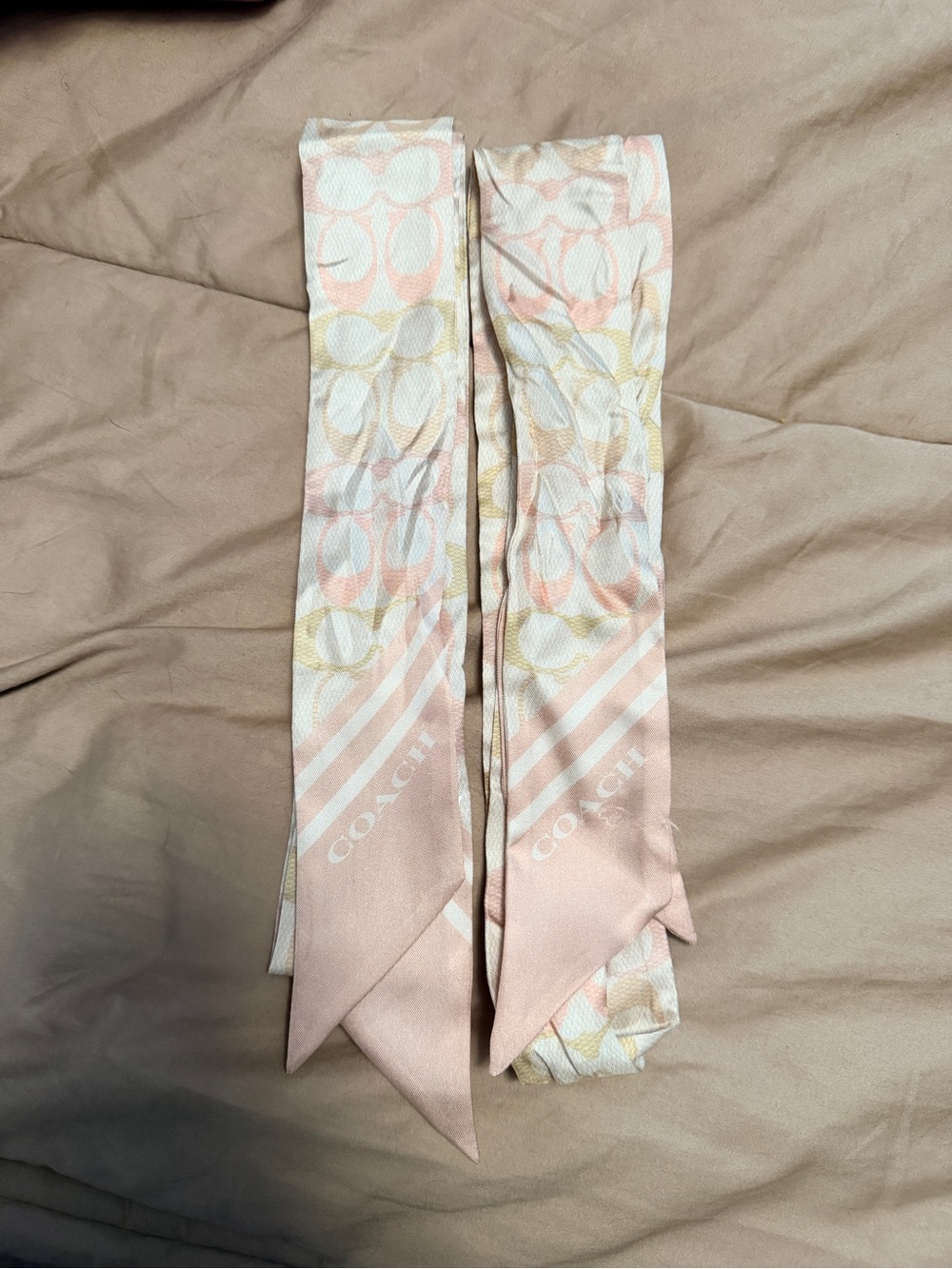Coach Pink Signature Print Scarves